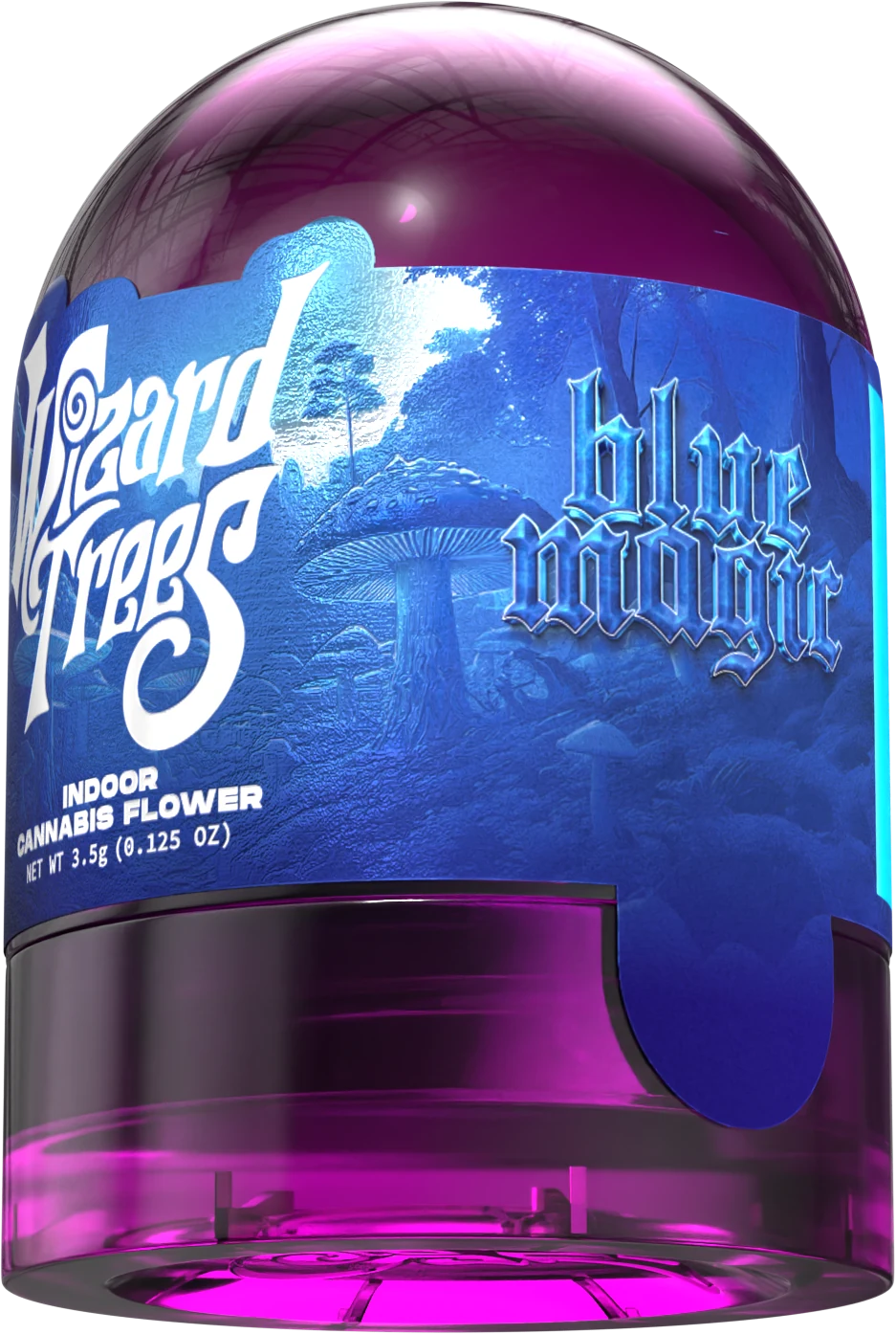 WT BlueMagic EighthJar packaging design